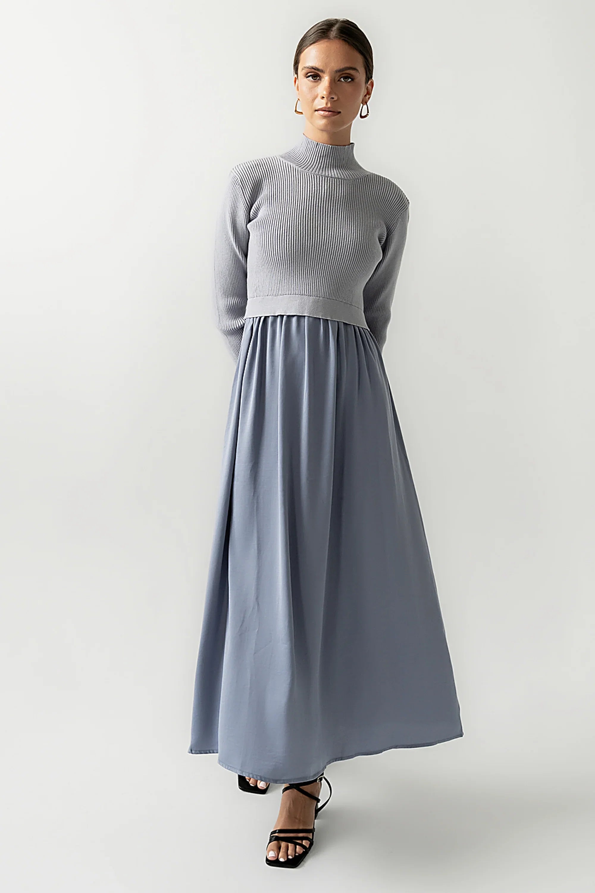Zeda Midi Dress in Blue FINAL SALE