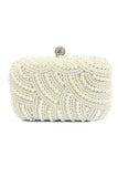 Amazing Pearl With Crystal Rhinestone Chain Clutches