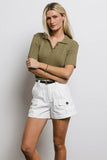 Millie Knit Sweater Top in Olive FINAL SALE