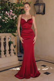PAIGE GOWN FITTED SATIN DRESS