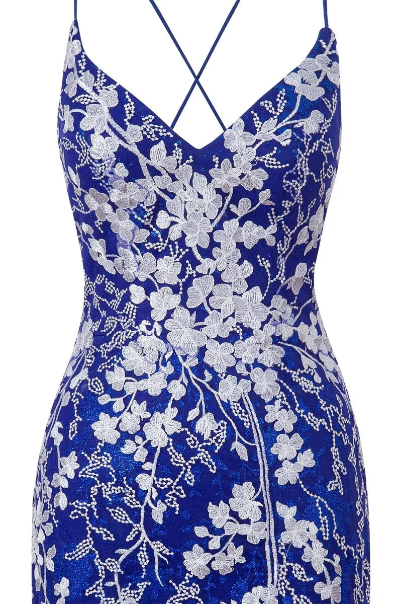 Sheath Short Spaghetti Straps Lace Homecoming Dress