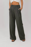 Reese Striped Slacks in Charcoal FINAL SALE