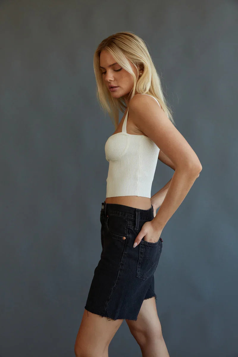 Levis 501 Mid Thigh Shorts Lunar Black