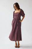 Jersey Polka Dot Midi Dress FINAL SALE