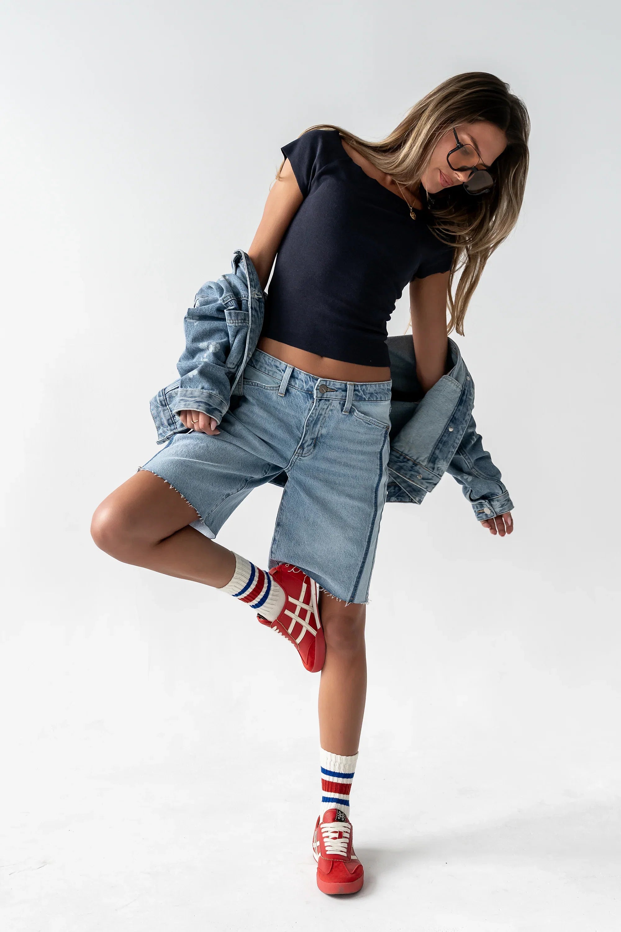 Dylan Two Toned Bermuda Shorts