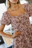 Aisling Bubble Mini Dress in Mauve FINAL SALE