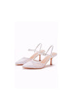 Womens Leatherette With Ankle Strap Closed Toe Stiletto Heel Wedding Shoes