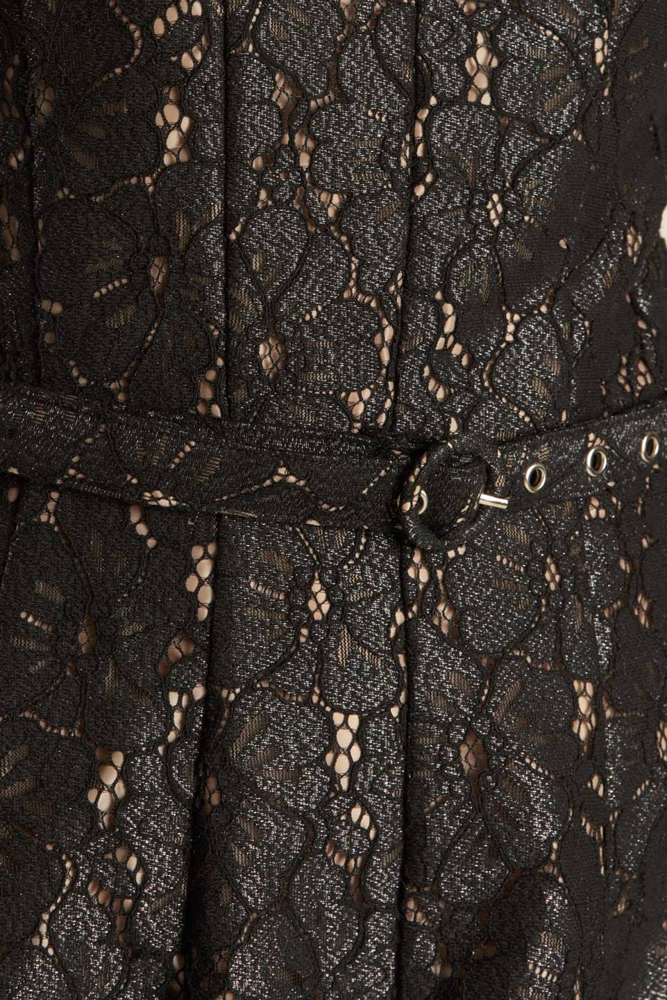 THE TRUTH IS STRAPLESS BLACK LACE MIDI DRESS FINAL SALE