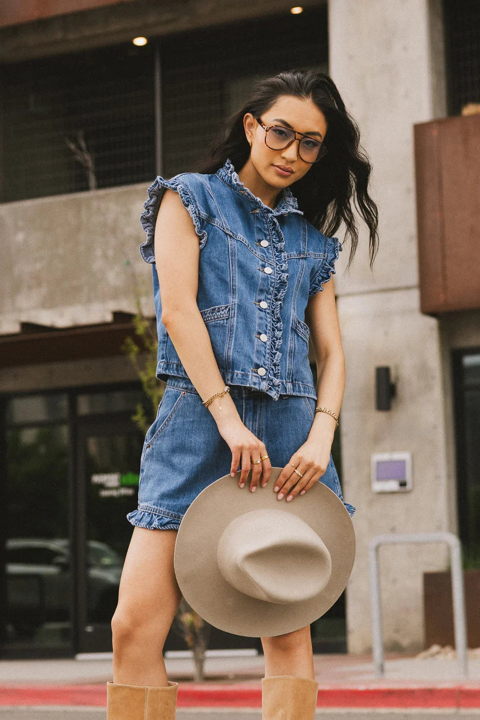 Sasha Ruffled Button Up FINAL SALE