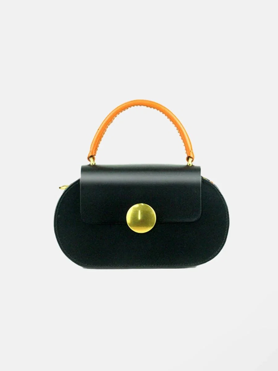 Womens Mini Flap Genuine Leather Clutch Bags with Crossbody Strap