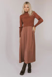 Zeda Midi Dress in Rust FINAL SALE