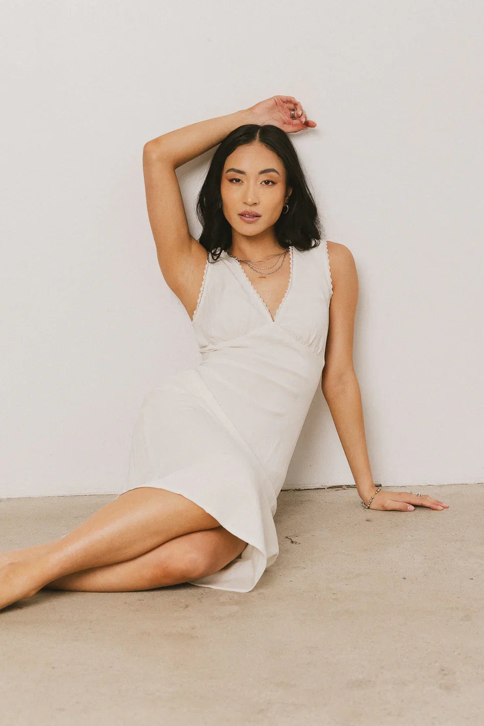 Angela Maxi Dress in Cream FINAL SALE
