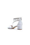Strappy Heeled Sandals with Pearl and Crystal Embellishments