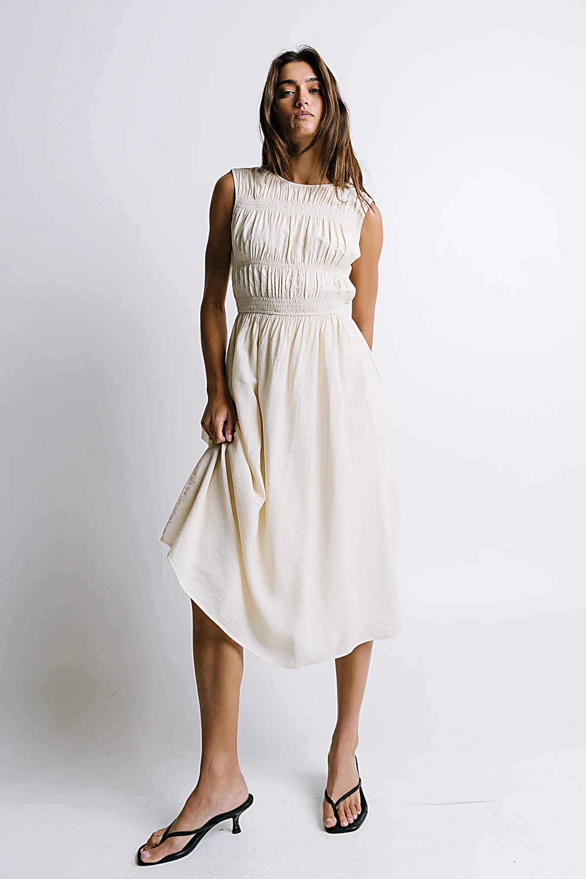Johna Smocked Midi Dress FINAL SALE