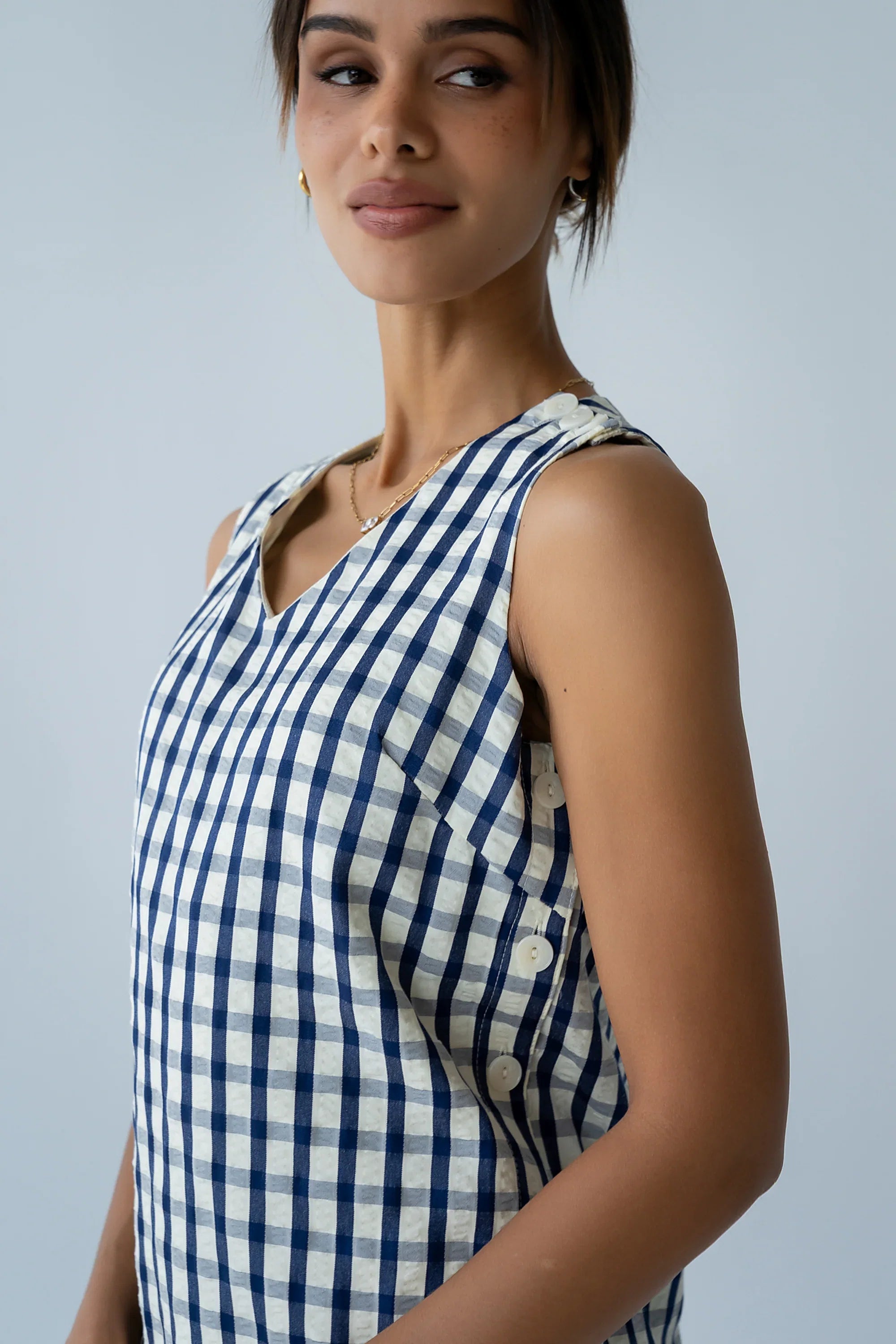 Sue Gingham Mini Dress