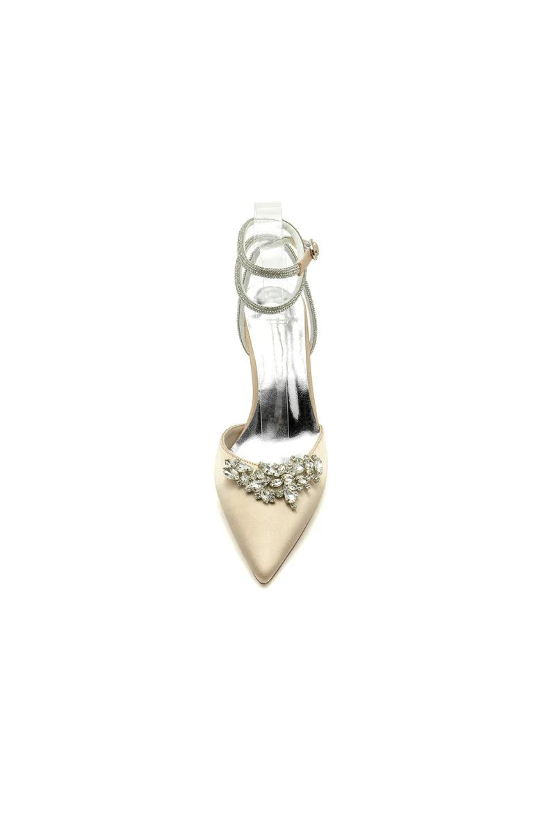 Rhinestone Pointed Toe Stiletto Heels