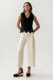 Vicky Crochet Vest in Black