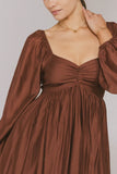 Rael Midi Dress in Brown FINAL SALE