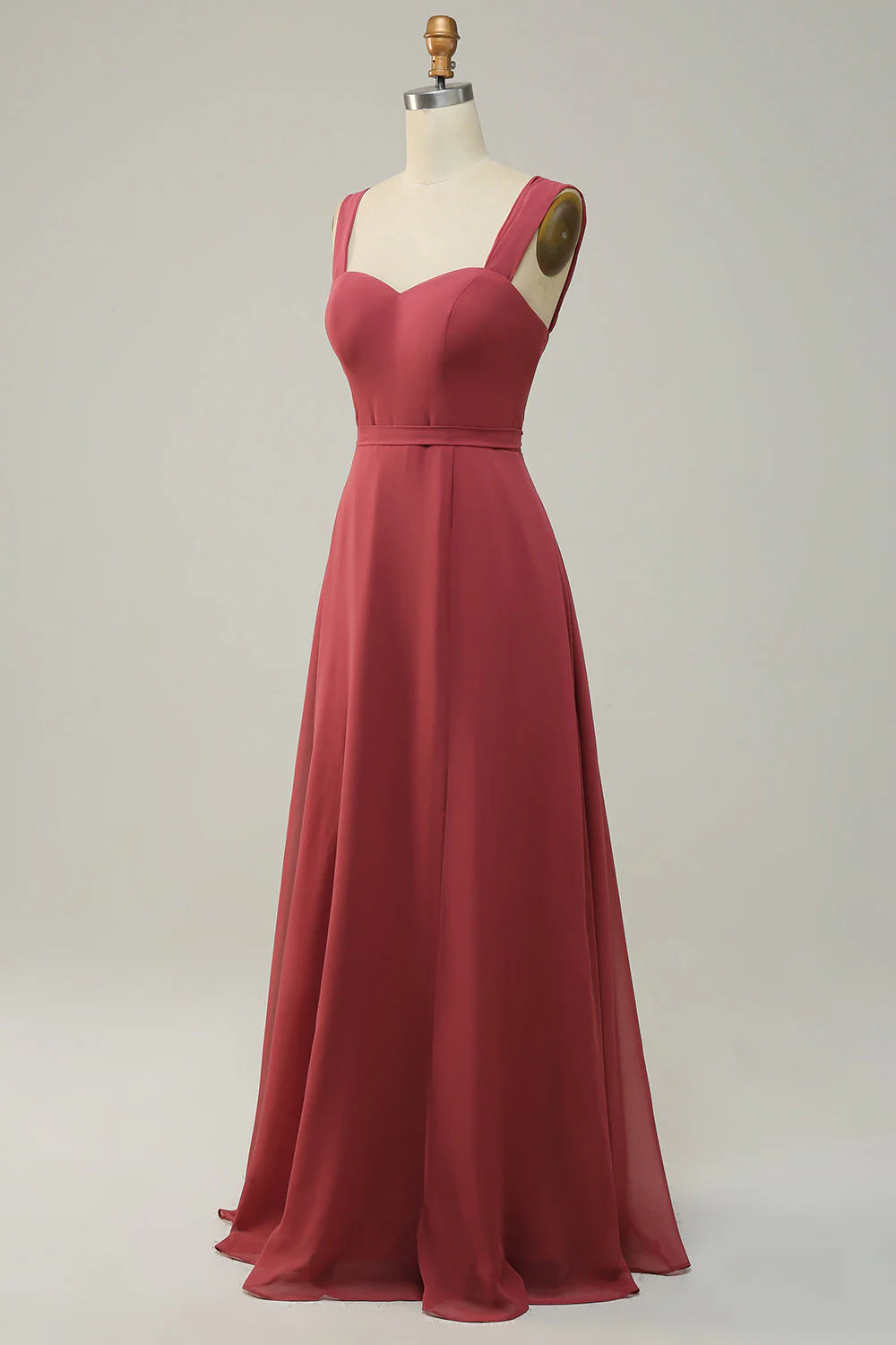 Desert Rose Sweetheart Sleeveless Long Bridesmaid Dress With Slit