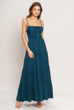 OCEAN BREEZE TEAL MAXI DRESS