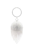 Womens Rhinestone Fringe Disco Ball Evening Clutch Bags
