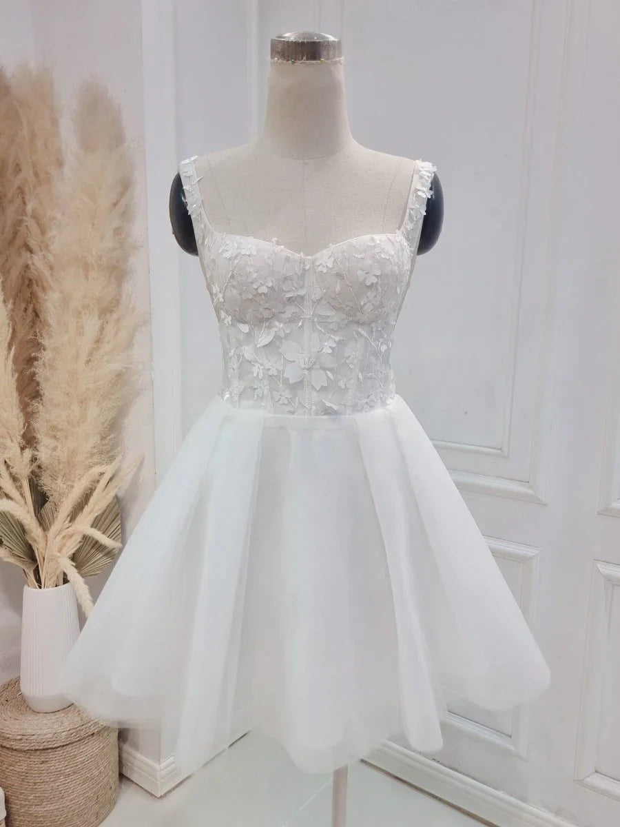 Elegant A Line Sweetheart Wedding Dress With Lace