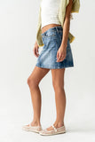 Alder Striped Denim Mini Skirt