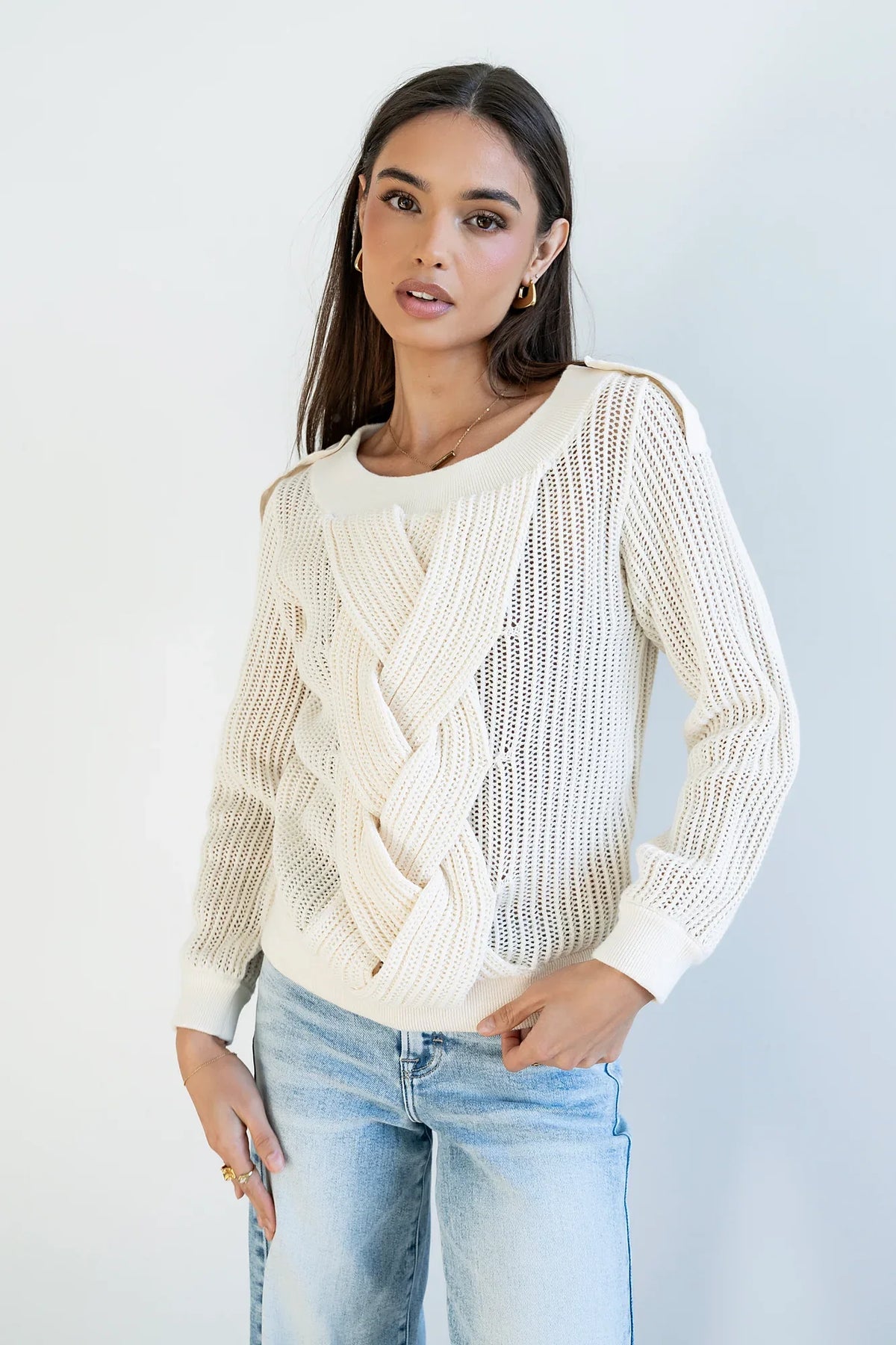 Brynn Braided Sweater FINAL SALE