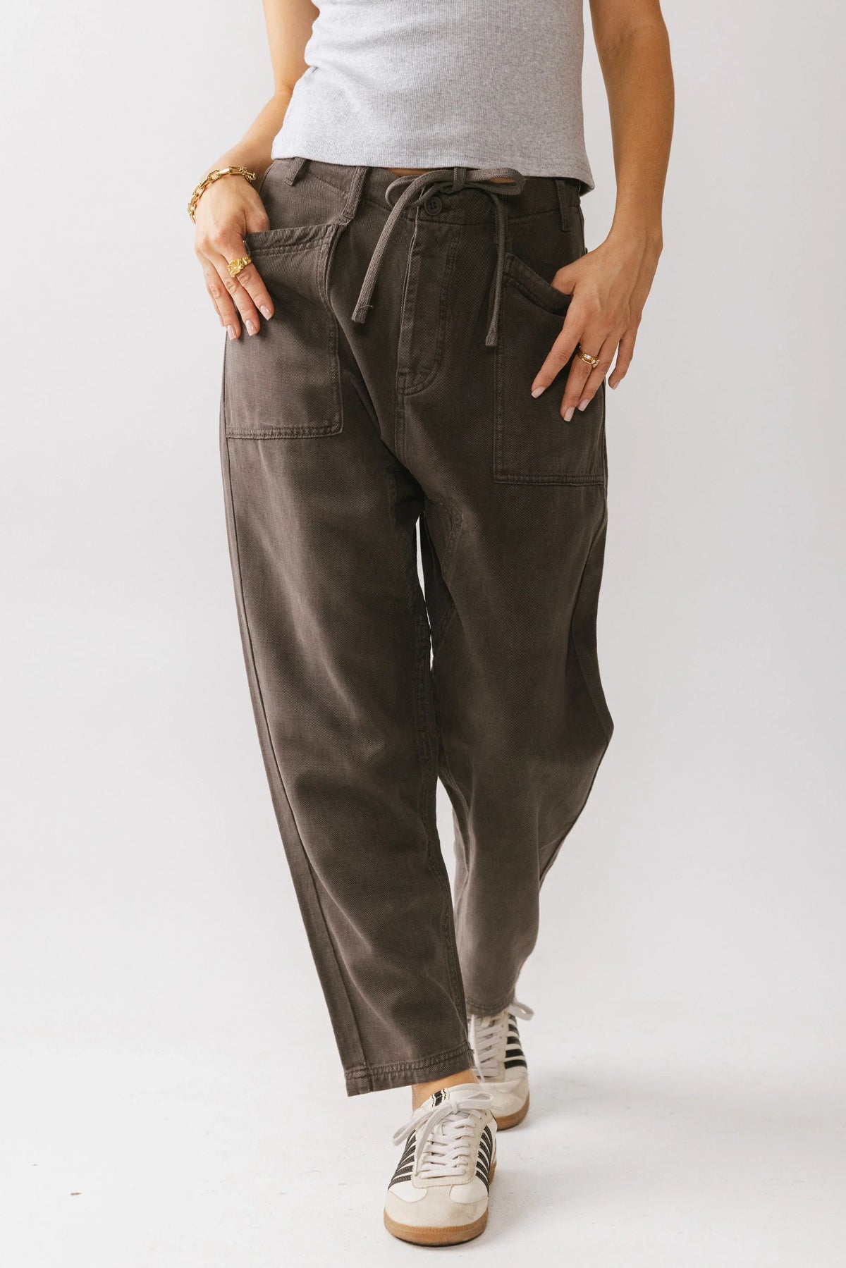 Rosie Tencel Loose Pants in Charcoal FINAL SALE