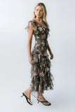 Kensie Ruffle Maxi Dress