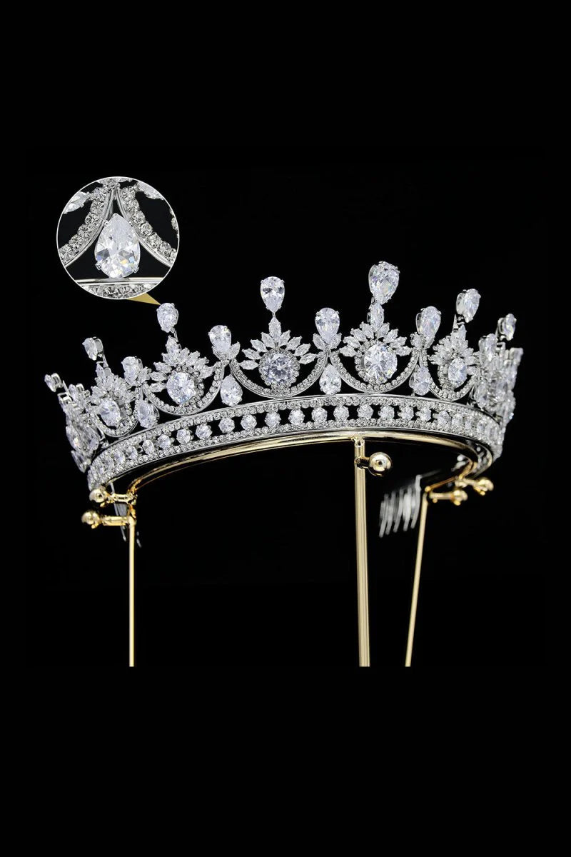 Green Zircon Wedding Crown