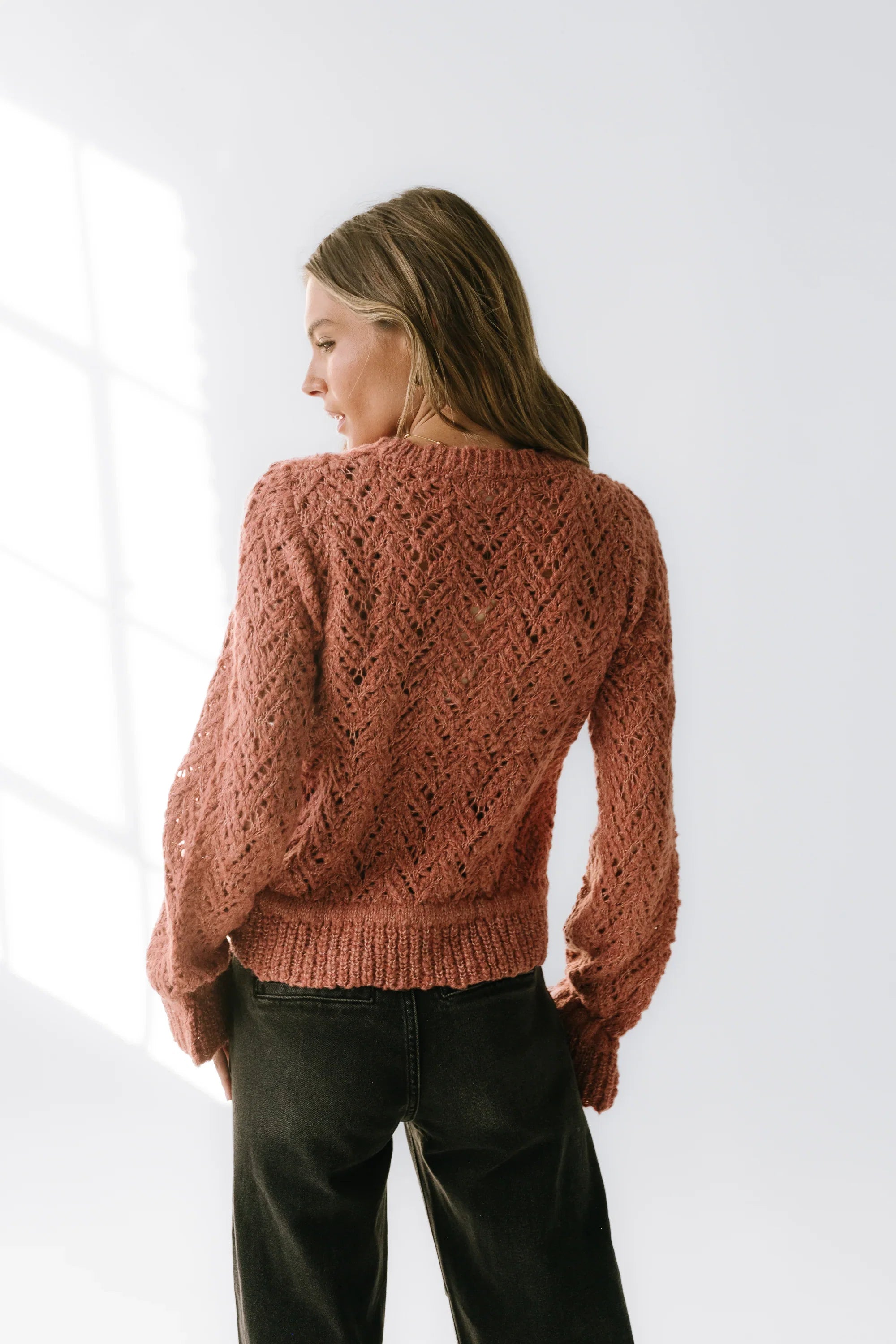 Joseph Knit Sweater in Rose FINAL SALE