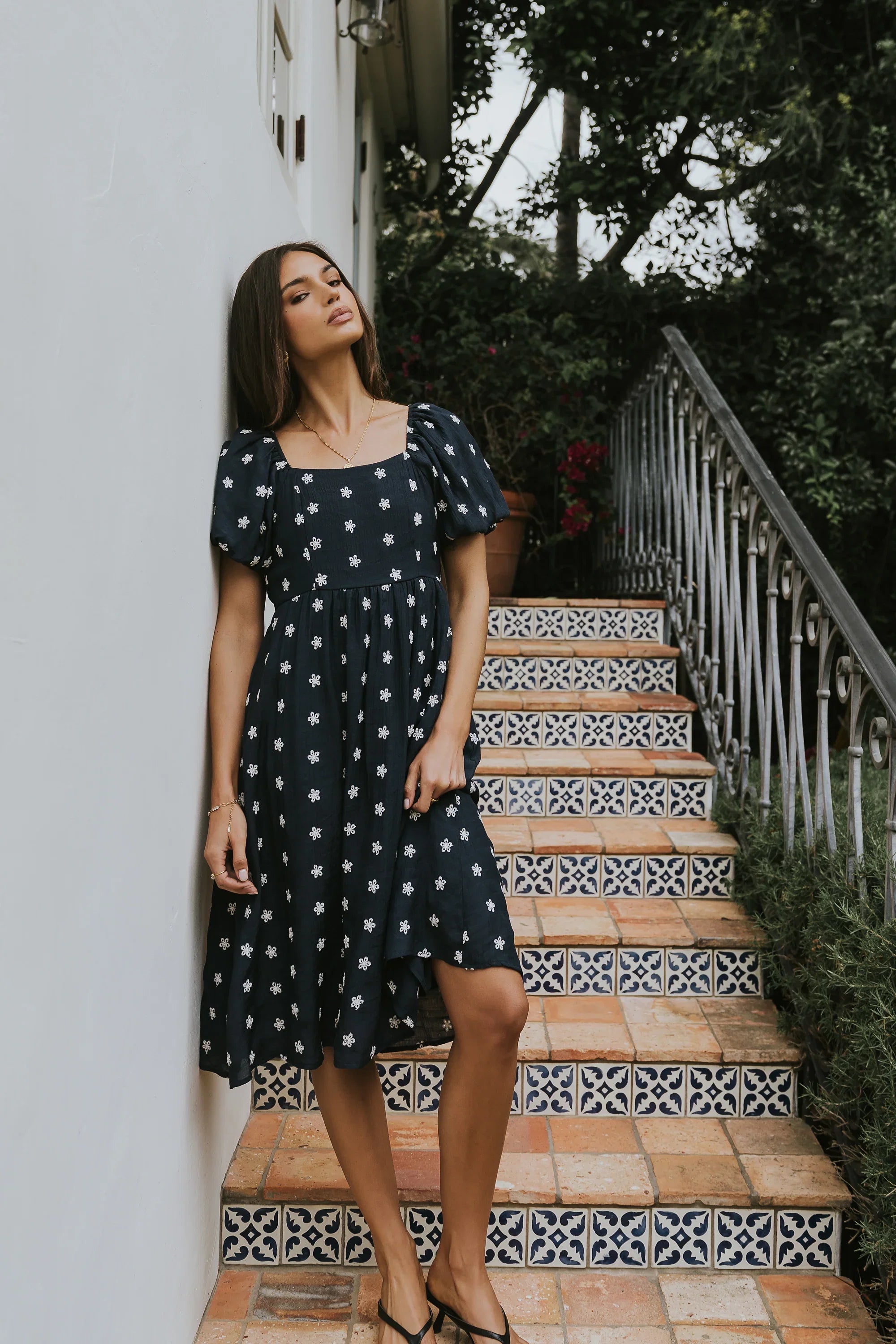 Tara Embroidered Midi Dress