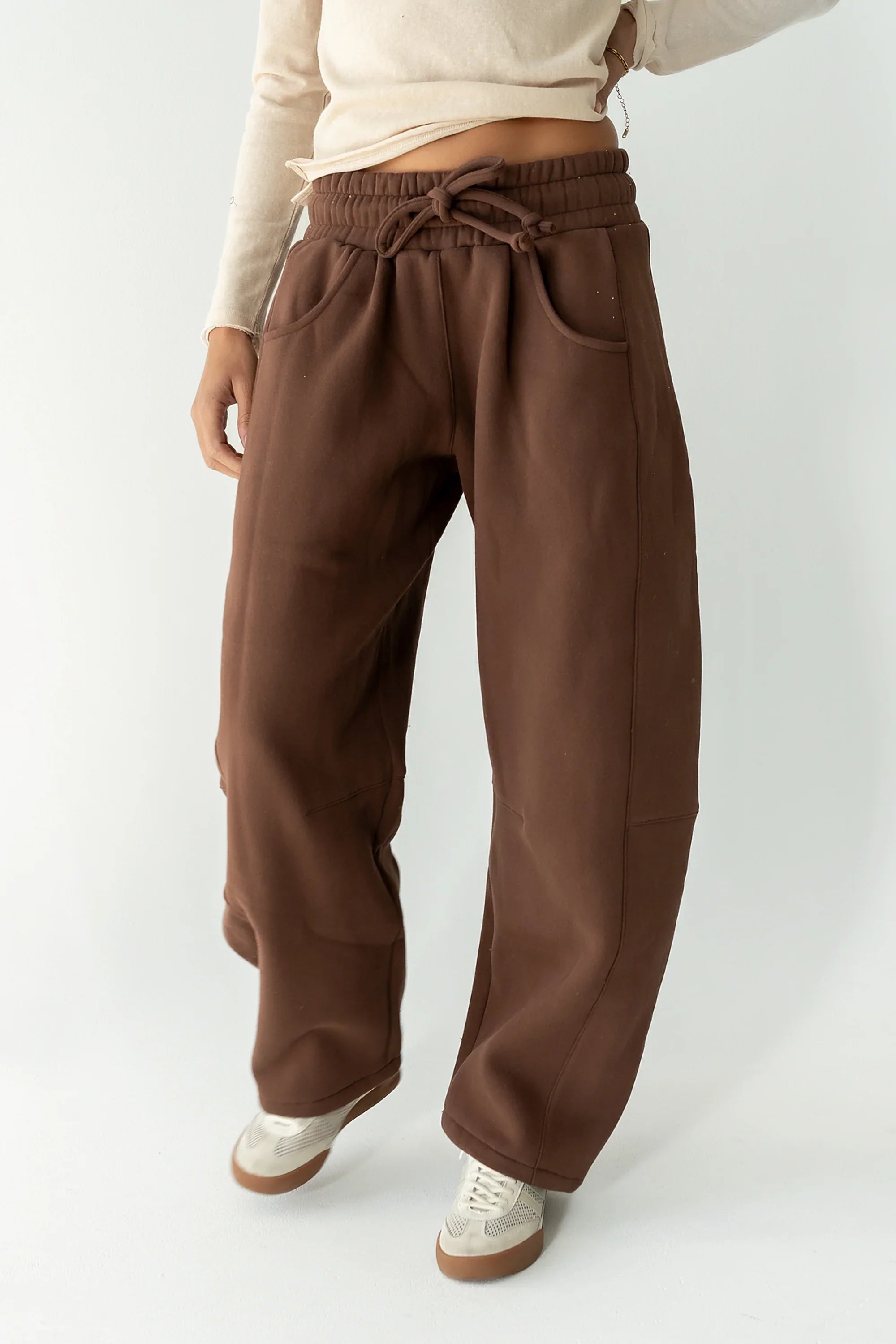 Maribel Barrel Sweatpants in Brown FINAL SALE