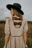 Berlin Corduroy Baby Doll Midi Dress in Taupe FINAL SALE
