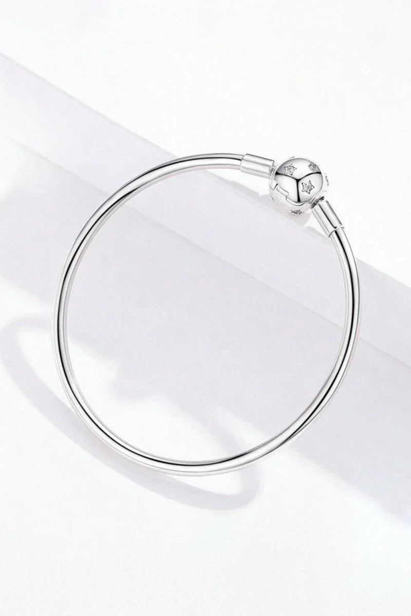 Star Bangle Bracelet In Sterling Silver