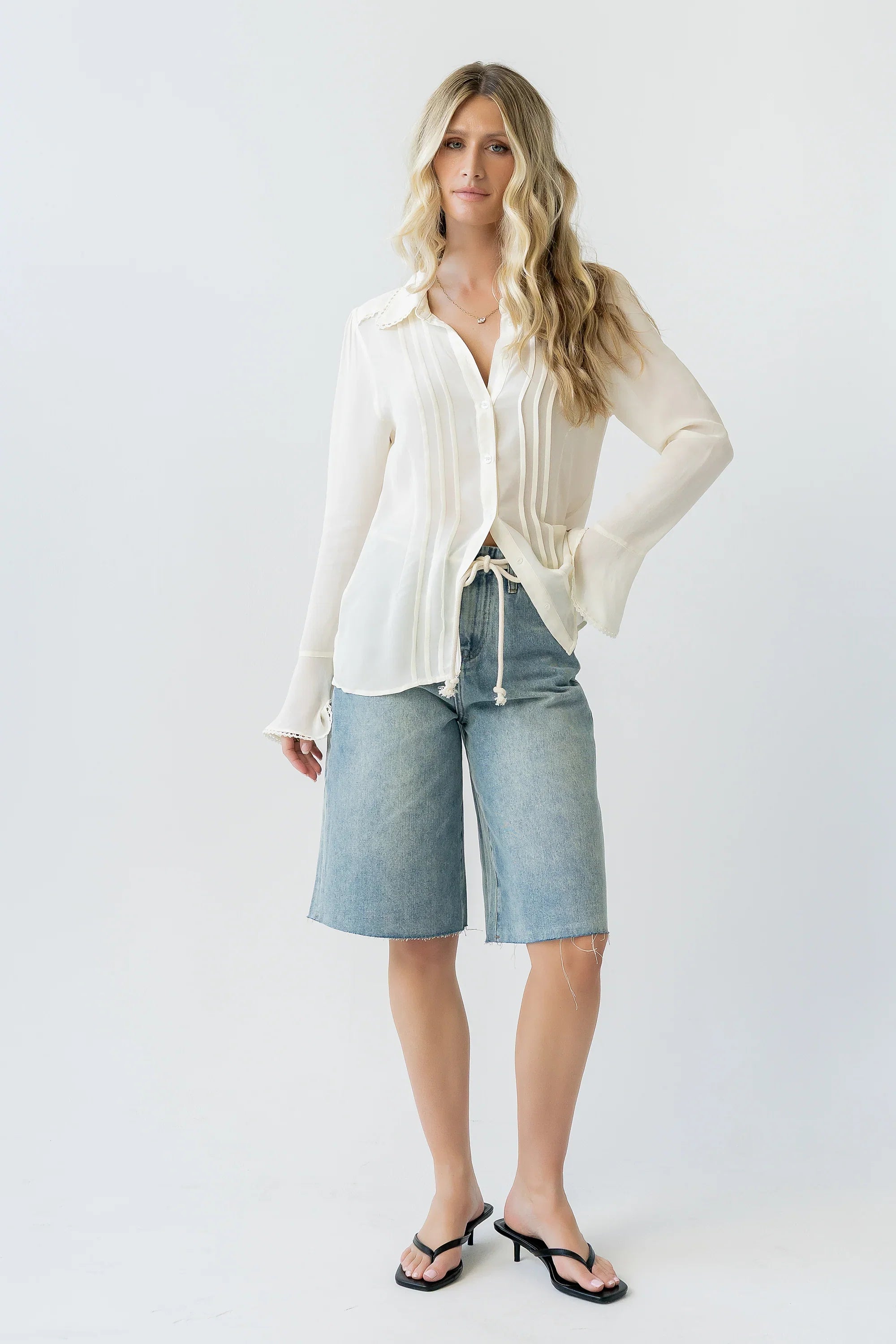 Margot Sheer Button Up