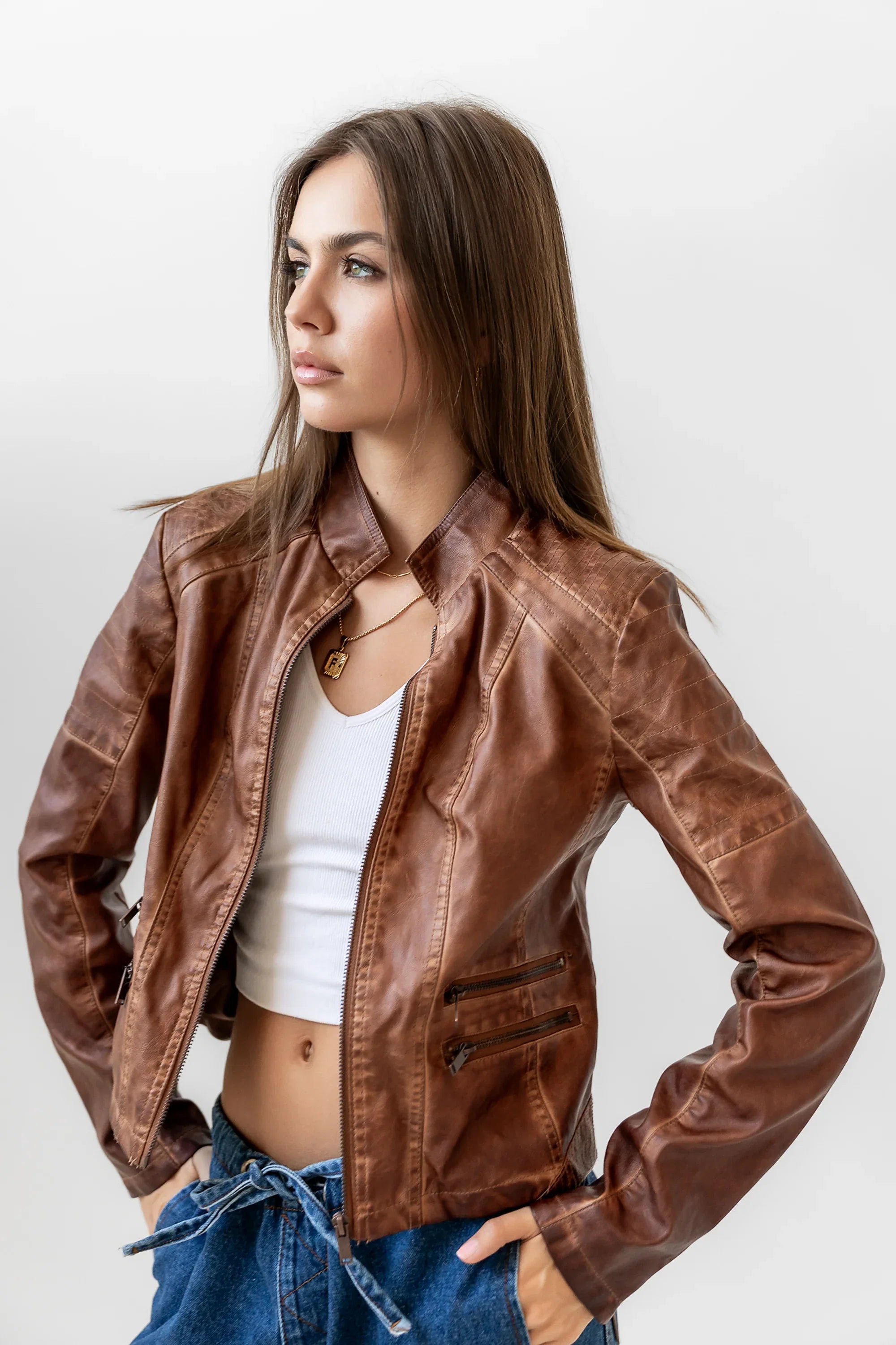 Kace Vegan Leather Jacket