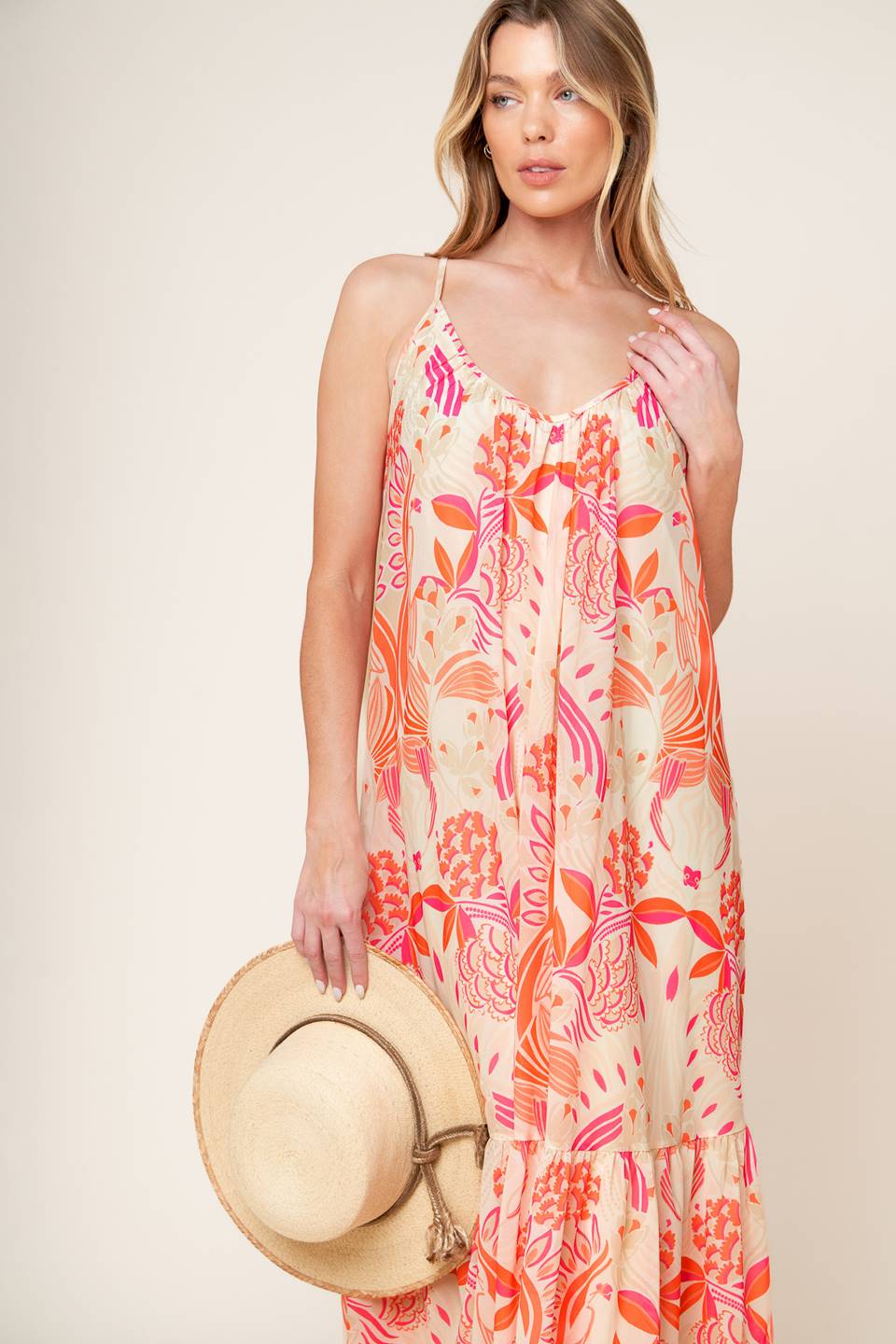 SECRET GARDEN MAXI DRESS PINK