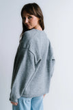 Kaia Knit Cardigan in Heather Grey