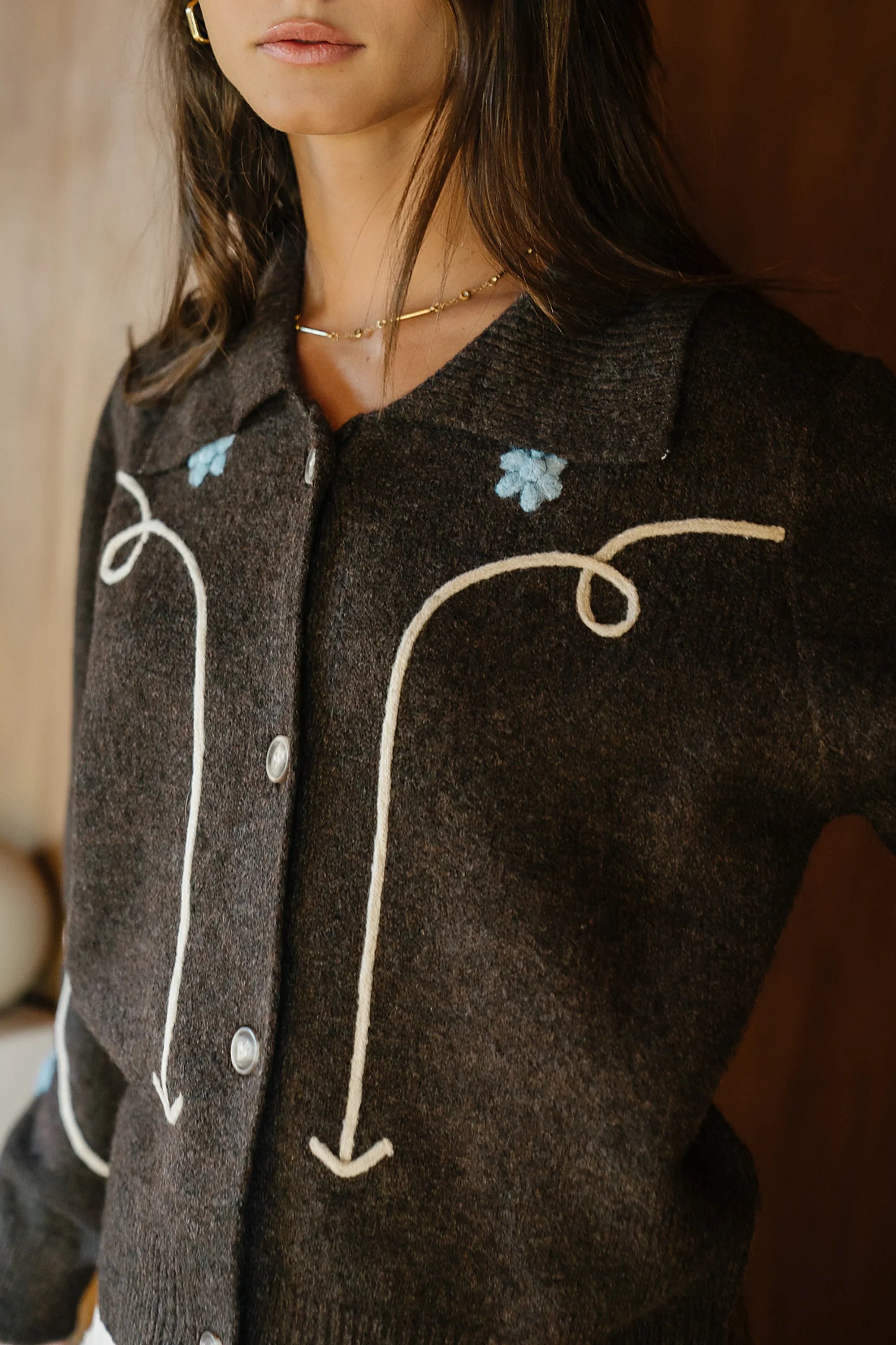 Ramero Embroidered Cardigan FINAL SALE