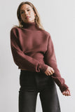 Gracelyn Turtleneck Sweater in Redbrown FINAL SALE