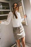 Dane Acid Wash Denim Skirt FINAL SALE