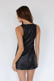 Moni Faux Leather Mini Dress Romper