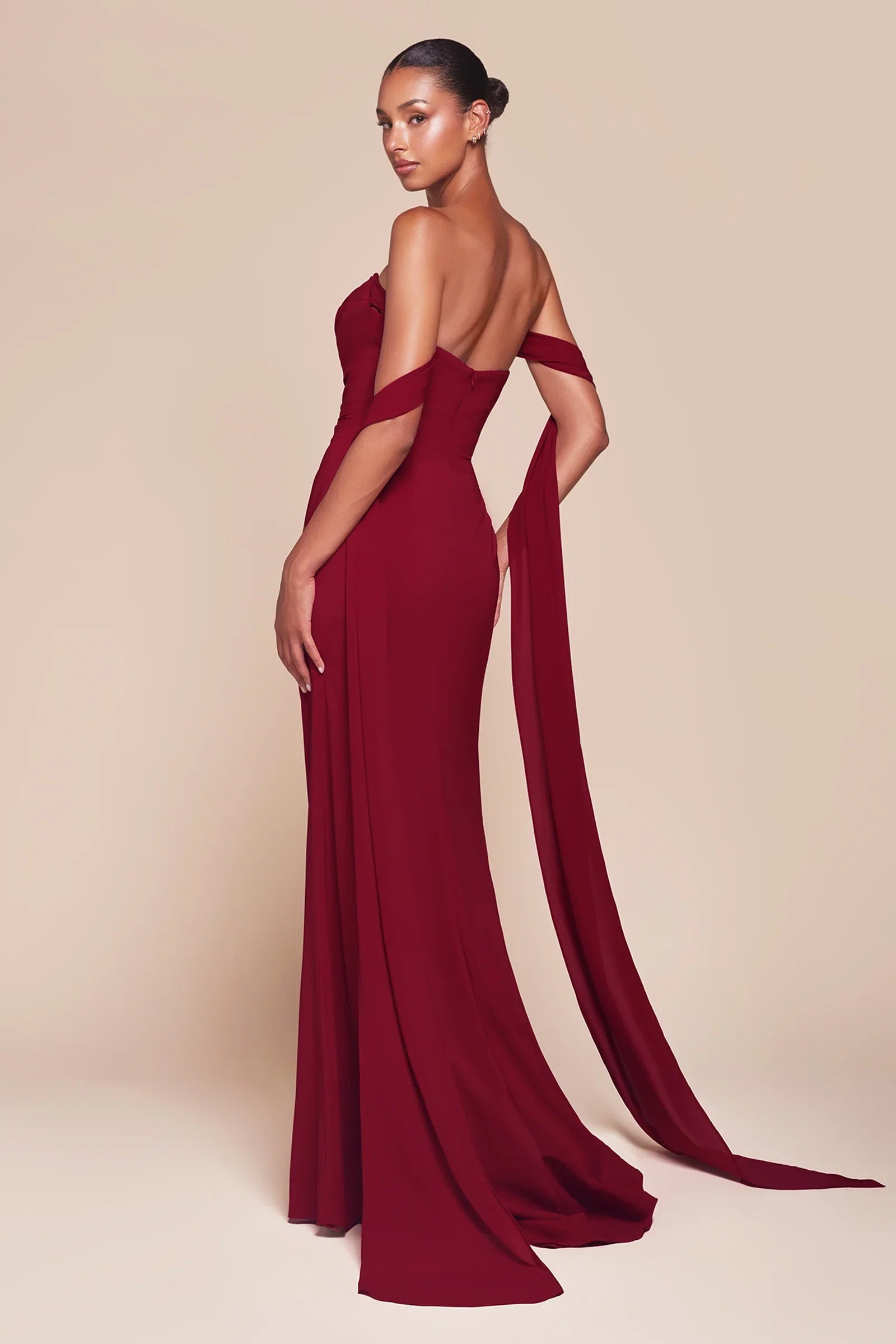 Caitlin Gown Convertible Tie Chiffon Dress