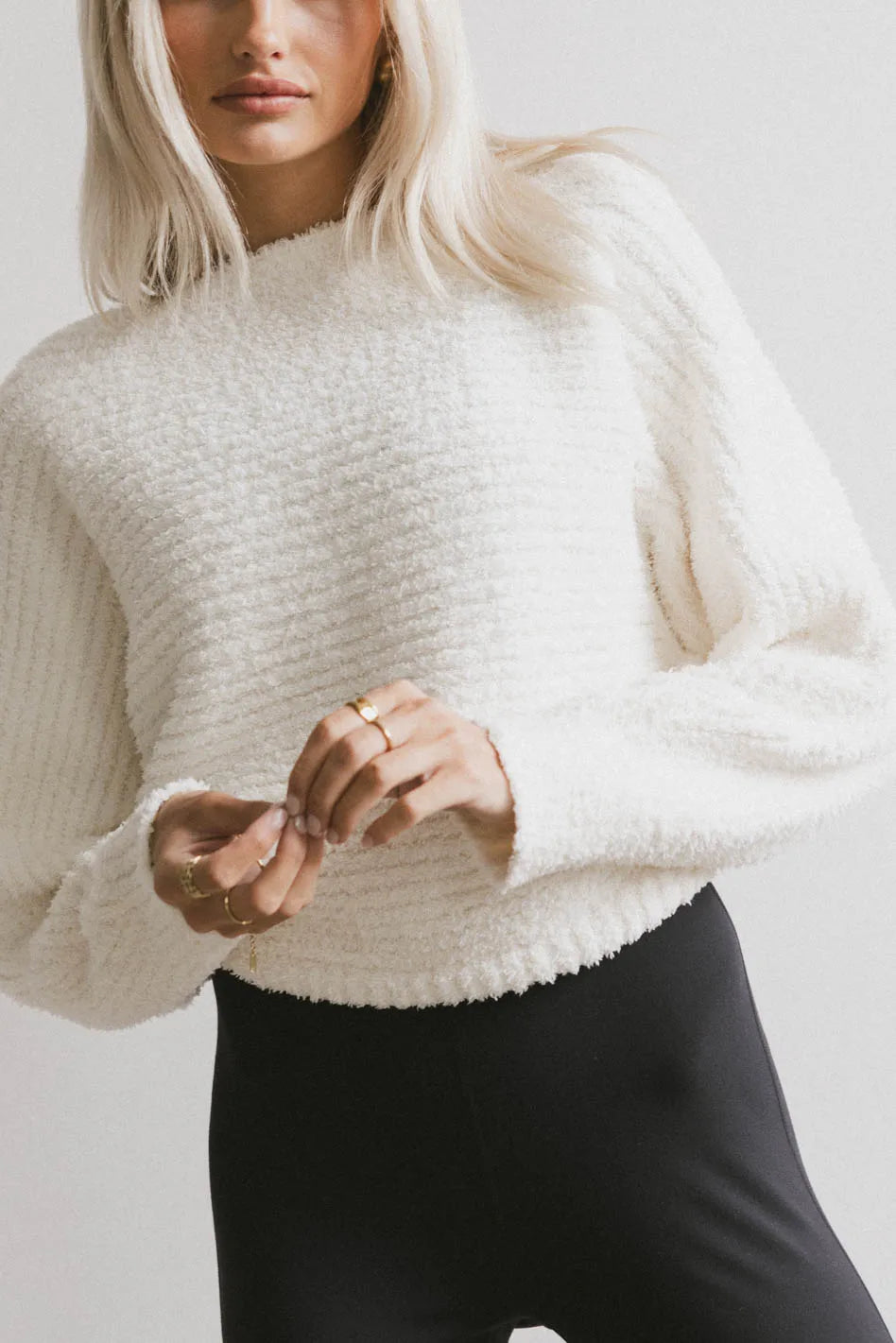 Calia Knit Sweater in Cream FINAL SALE