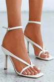 Open Toe Party Sexy Leather Stiletto Heel Lace Up Summer Sandals Shoes