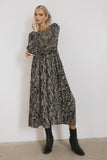 Justice Abstract Midi Dress in Black FINAL SALE