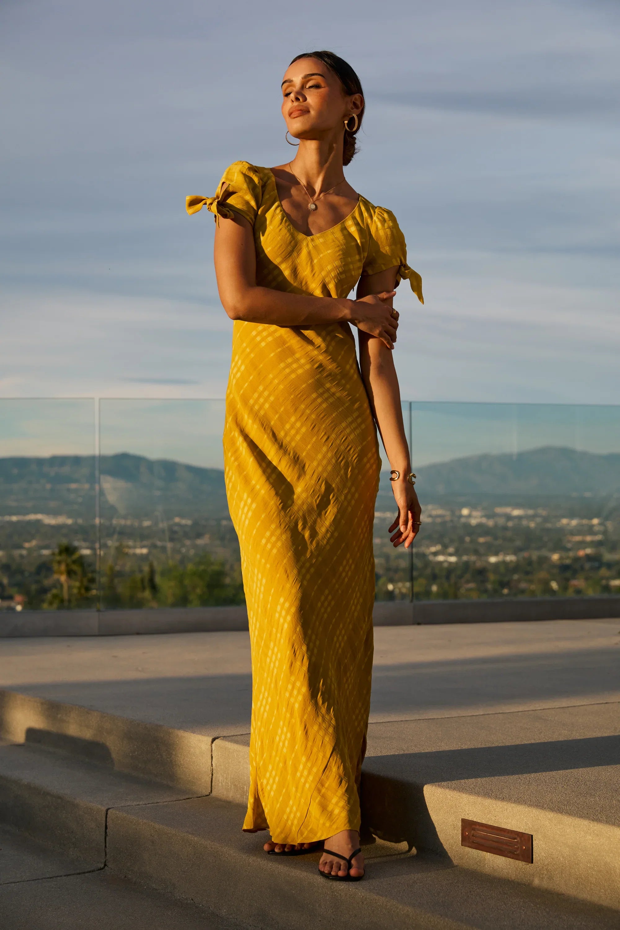 Kimmie Maxi Dress in Chartreuse