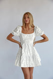 Whitley Tie Back Puff Sleeve Babydoll Mini Dress